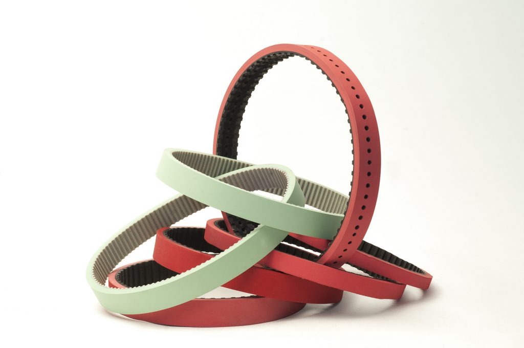 Correas con recubrimiento de caucho